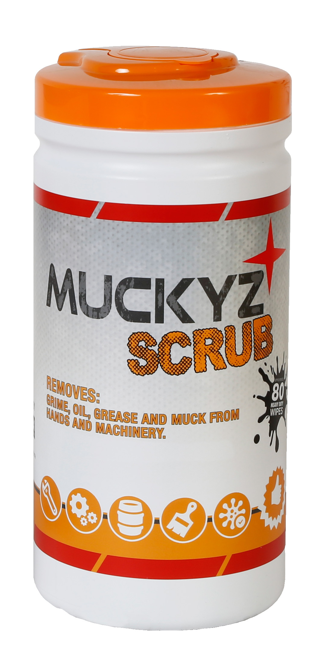 Case of 12 x 2litre tubs of 80 Muckyz Scrub Wipes